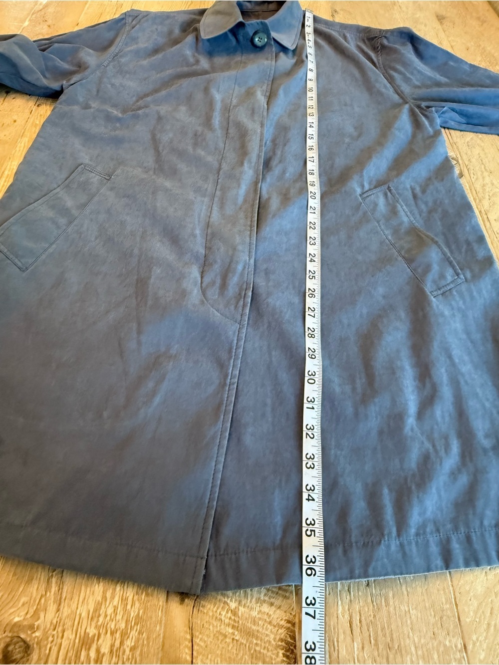 Women’s Vintage London Fog Trench in Denim Blue Color Size S - Picture 5 of 10